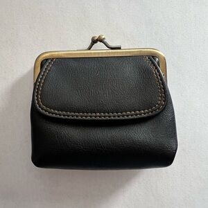 Black Leather Coin Purse